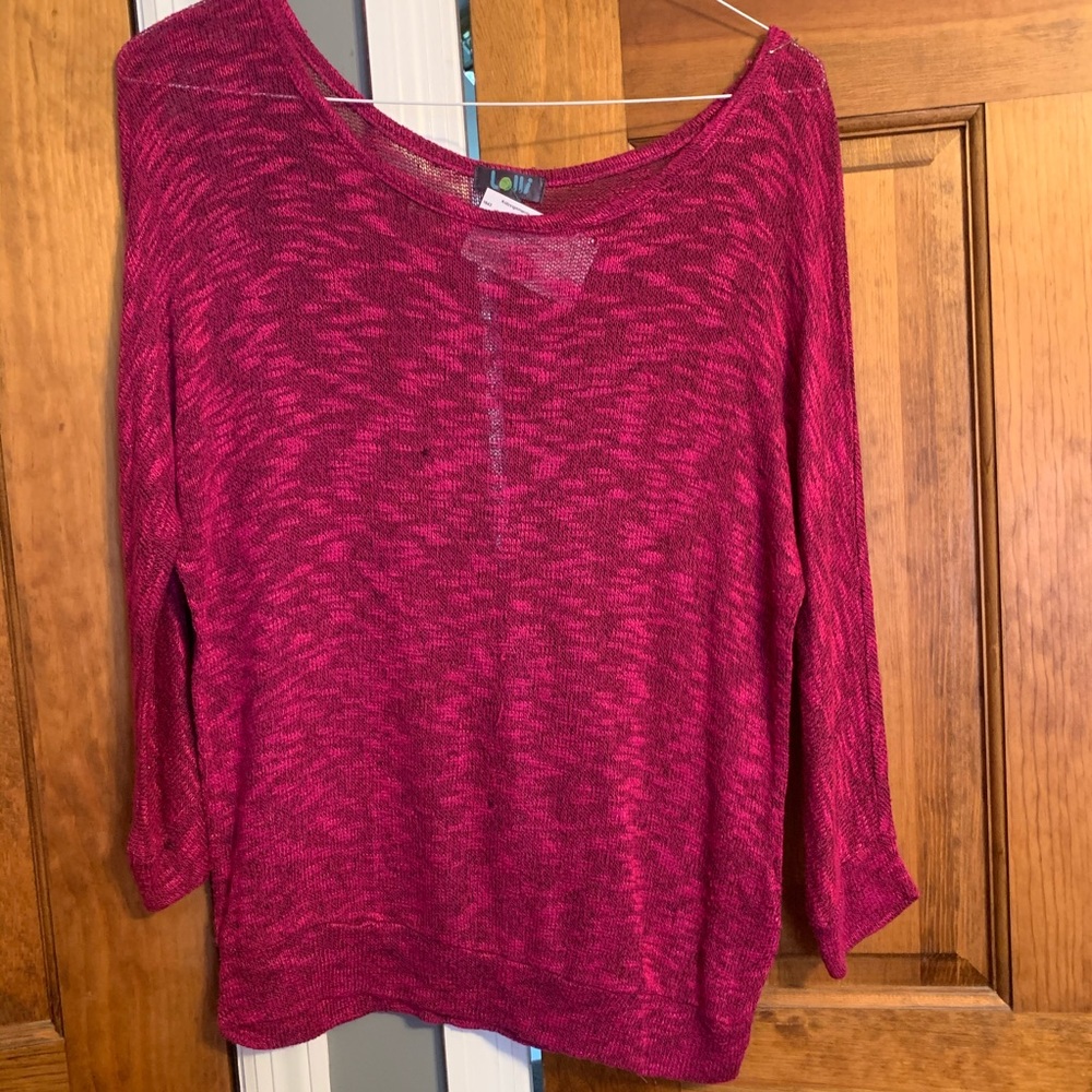 Pink and Black Knit Sweater